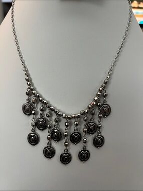 Paparazzi Silver Boho Coin Fringe Necklace